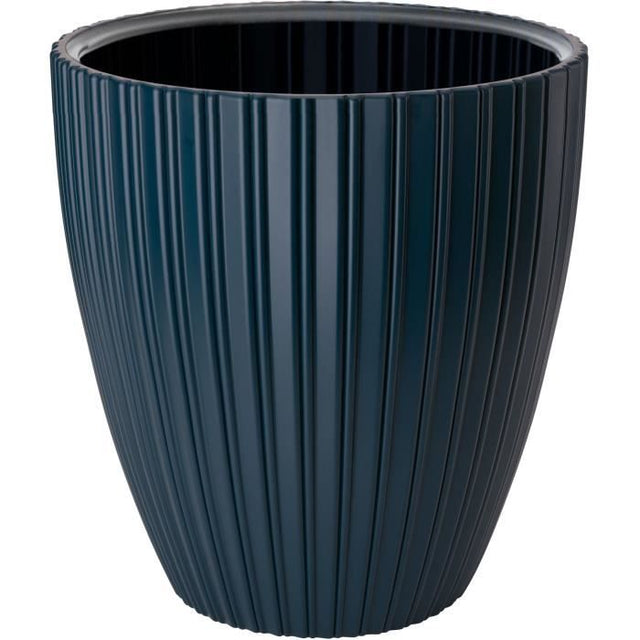 Pot de fleurs - GARDEN ID - Fancy - 40 x 42 cm - Pour jardin, balcons ou intérieurs - Bleu pétrole