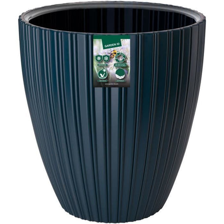 Pot de fleurs - GARDEN ID - Fancy - 40 x 42 cm - Pour jardin, balcons ou intérieurs - Bleu pétrole