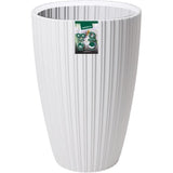 Pot de fleurs - GARDEN ID - Fancy - 40 x 58 cm - Pour jardin, balcons ou intérieurs - Blanc