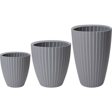 Pot de fleurs - GARDEN ID - Fancy - 40 x 58 cm - Pour jardin, balcons ou intérieurs - Gris clair