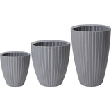 Pot de fleurs - GARDEN ID - Fancy - 40 x 58 cm - Pour jardin, balcons ou intérieurs - Gris clair