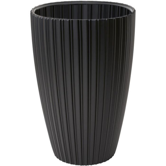 Pot de fleurs - GARDEN ID - Fancy - 40 x 58 cm - Pour jardin, balcons ou intérieurs - Noir