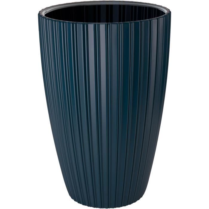 Pot de fleurs - GARDEN ID - Fancy - 40 x 58 cm - Pour jardin, balcons ou intérieurs - Bleu pétrole