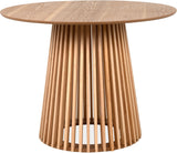 Table a manger - GARLE - 4 personnes - Bois naturel - 100 x 100 x 75 cm