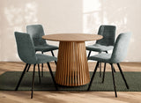 Table a manger - GARLE - 4 personnes - Bois naturel - 100 x 100 x 75 cm