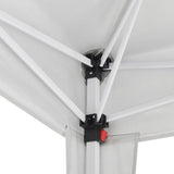 Tonnelle de jardin pliante - Cadre blanc et toile écru - 3 x 3 m - 4 parois - Sac de transport