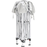 Tonnelle de jardin pliante - Cadre blanc et toile écru - 3 x 3 m - Sac de transport