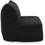 Banquette BZ - 2 places - Tissu Anthracite - 143 x 106 x 92 cm - Matelas BULTEX - BECCI