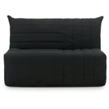 Banquette BZ - 2 places - Tissu Anthracite - 143 x 106 x 92 cm - Matelas BULTEX - BECCI