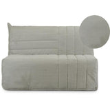 Banquette BZ 2 places BECCI - Velours côtelé Beige - Matelas Bultex - Fabrication française