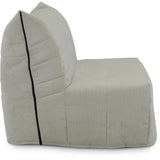 Banquette BZ 2 places BECCI - Velours côtelé Beige - Matelas Bultex - Fabrication française