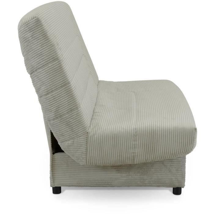 Clic-clac - BEIJA  - 3 places - Velours côtelé beige - 130 x 190 x13 cm