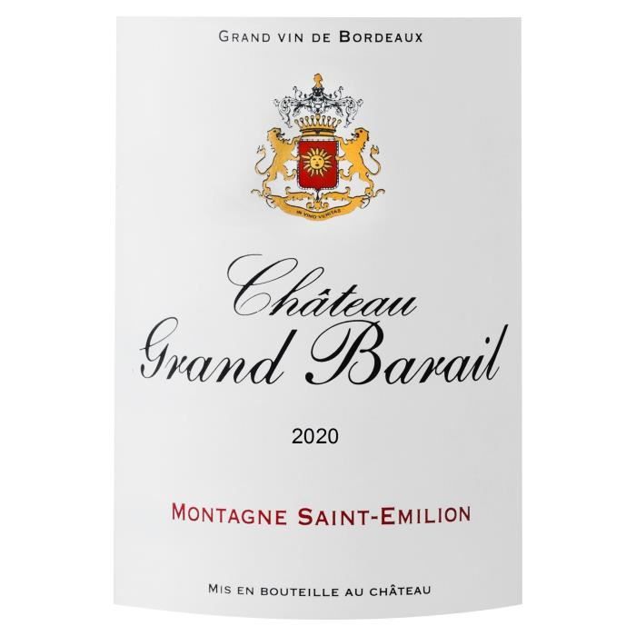 Château Grand Barail 2020 Montagne Saint-Emilion - Vin rouge de Bordeaux