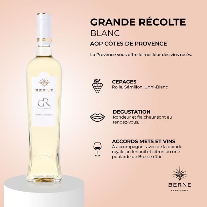 Berne Grande Récolte 2024 Côtes de Provence - Vin blanc de Provence