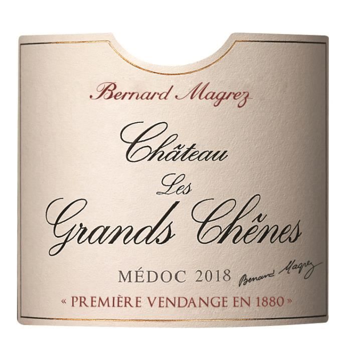 Château les Grands Chenes 2018 Médoc - Vin rouge de Bordeaux