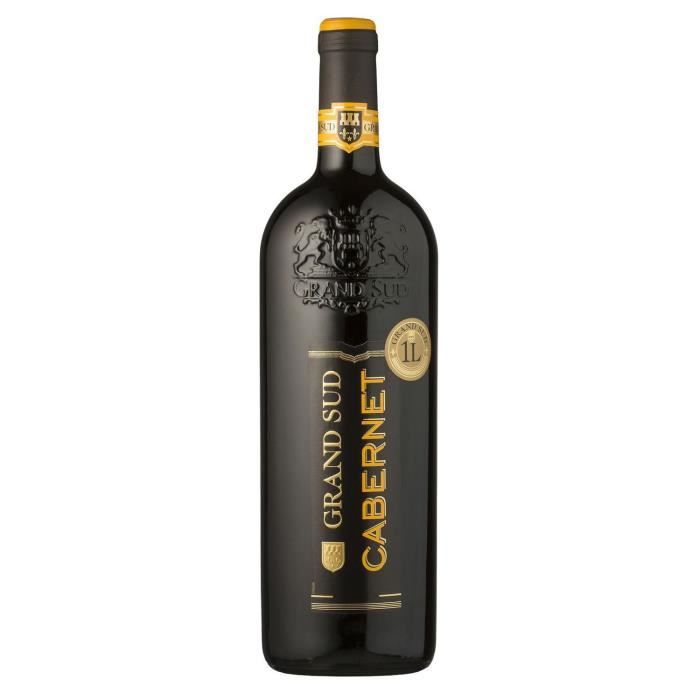 Grand Sud Cabernet IGP Pays d'Oc - Red wine from Languedoc Roussillon - 1L