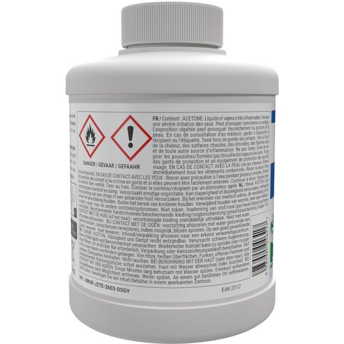 Colle PVC Gel Plus - GEB - Pour PVC rigide pression et évacuation - 500 ml