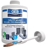Colle PVC Gel Plus - GEB - Pour PVC rigide pression et évacuation - 1 L