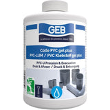 Colle PVC Gel Plus - GEB - Pour PVC rigide pression et évacuation - 1 L