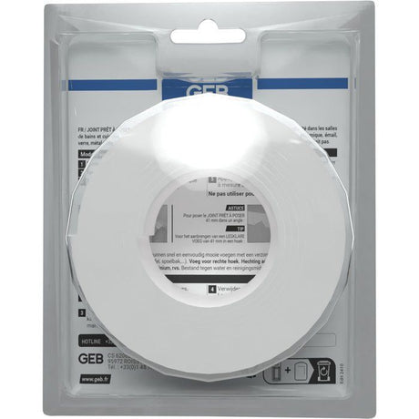 Joint pret a poser - GEB - Largeur 41 mm x 3,35 m - Blanc