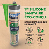 Silicone sanitaire Multi-supports - GEB'ORIZON - GEB - Blanc - 310 ml