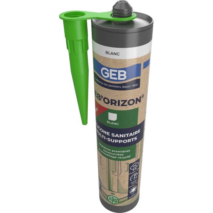 Silicone sanitaire Multi-supports - GEB'ORIZON - GEB - Blanc - 310 ml