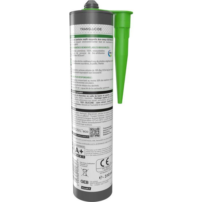 Silicone sanitaire multi-supports Geb'Orizon - GEB - Translucide - 310 ml