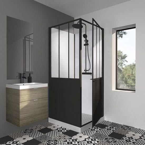 GELCO Shower cabin 90x90x220 Industrial style Black