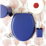 GELCO DESIGN Abattant WC Dolce - Charnieres inox - Bois moulÈ - Bleu marine