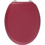 GELCO DESIGN Abattant WC Dolce - Charnieres inox - Bois moulé - Rouge cardinal