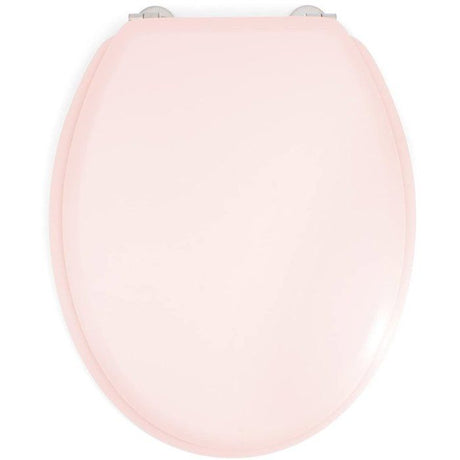 GELCO DESIGN Abattant WC Dolce - Charnieres inox - Bois moulé - Rose crystal