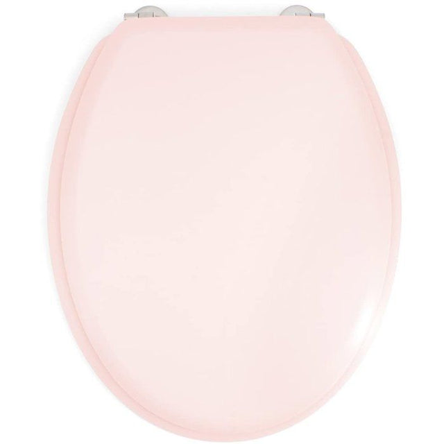 GELCO DESIGN Abattant WC Dolce - Charnieres inox - Bois moulé - Rose crystal