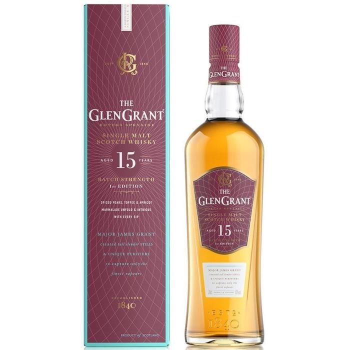 The Glen Grant - 15 ans - Single malt scotch whisky - 50,0% Vol. - 70cl