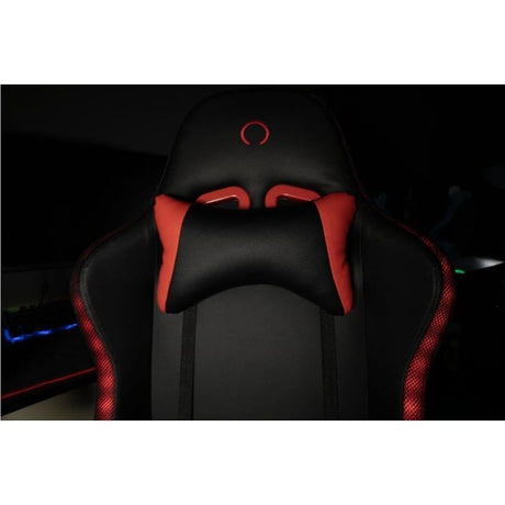 Chaise de bureau gaming - KONIX - Phantom - Éclairage RVB - Inclinaison 135° - Synthétique - Coussin lombaires et cervicaux - Noir