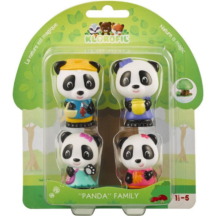 Lot 4 personnages - SOPHIE LA GIRAFE - Figurines Klorofil Panda - Bao - Jian - Tam - Poppy