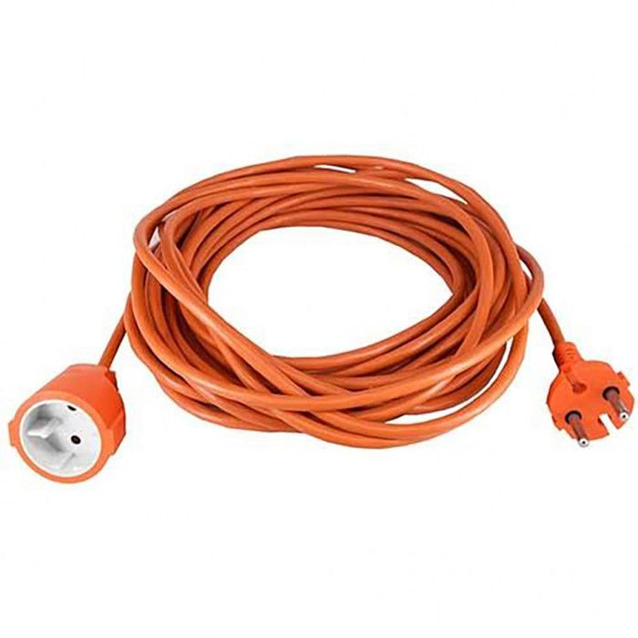 Rallonge électrique - GENERIQUE - H05VVF 2x1,5 - 25 m - Orange - Utilisation extérieure