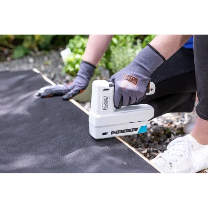 Agrafeuse - BLACK&DECKER - BCN115-XJ - 3,6V - 60cps/min - Avec 800 agrafes 12mm et 200 clous