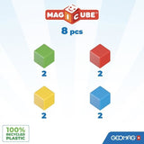 Jeu de construction magnétique - GEOMAG - Magicube Recycled Creative Set - 8 pieces - Plastique recyclé - Des 1 an