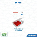 Jeu de construction magnétique - GEOMAG - Classic Recycled Magnetic Geometry 24 pieces - Géométrie - 3D - Éducatif