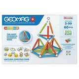 Jeu de construction magnétique - GEOMAG - Supercolor Recycled 60 pieces - Créativité - Magnétisme - Écoresponsable