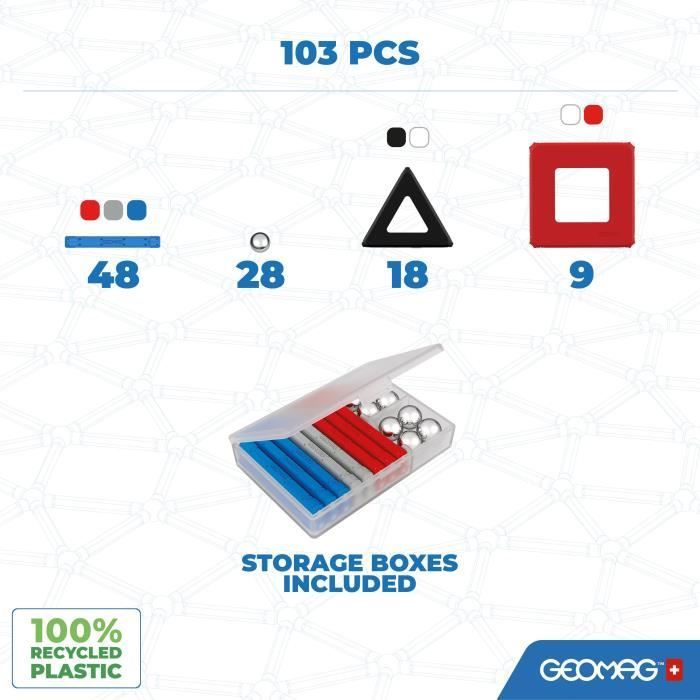 Jeu de construction magnétique - GEOMAG - Classic Panels - Fusée NASA - 103 pieces - Magnétique - Des 3 ans