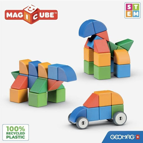 Blocs magnétiques - GEOMAG - Mon petit monde en formes - 25 pieces - Éducatif - Plastique recyclé - Des 12 mois