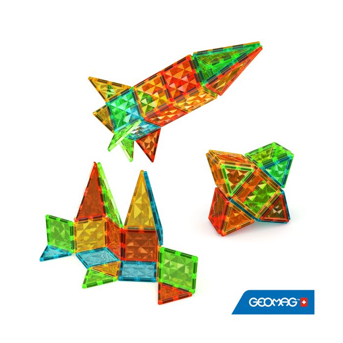 Tuiles magnétiques - GEOMAG - Tiles Gems 4101 - 32 pieces - Formes géométriques - Effet cristal