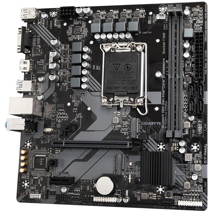 Carte mere - GIGABYTE - B760M H DDR4 - Format Micro-ATX - Chipset Intel B760 - DDR4