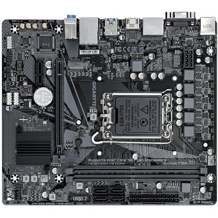 Carte Mère Gigabyte H610M S2H V3 DDR4 (Intel LGA 1700) Micro ATX