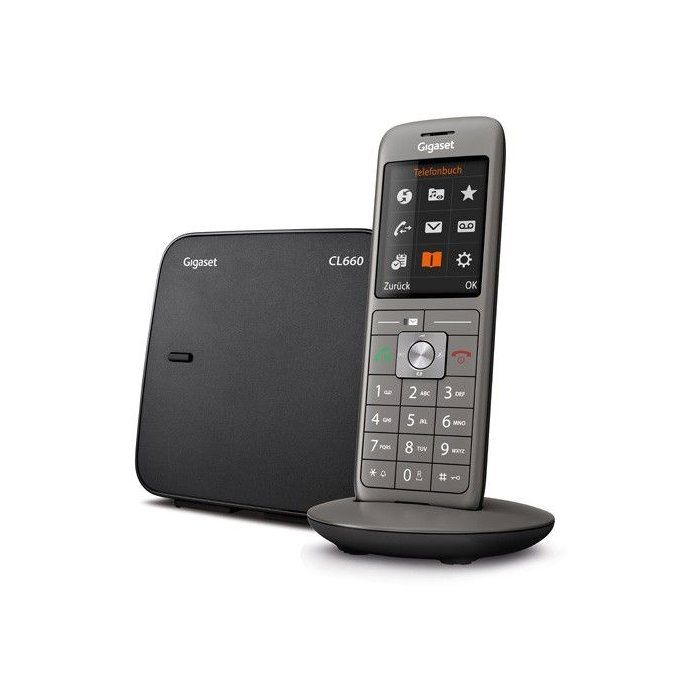 Téléphone Fixe Gigaset CL 660 A Anthracite - Répondeur, écran couleur rétroéclairé et finition haut de gamme