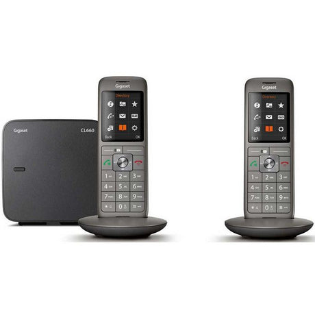 GIGASET Téléphone Fixe CL 660 A Duo Anthracite