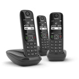 Téléphone Fixe AS690 Trio Noir - GIGASET - Mains-libres performant HSP™ - Blocage d'appels efficace
