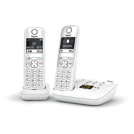 Téléphone Fixe AS690 A Duo Blanc - GIGASET - Sans fil - Répondeur 20 min - ID d'appelant - Mains libres