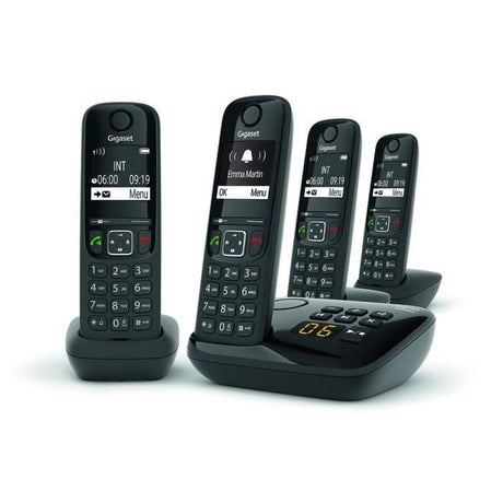 GIGASET Téléphone Fixe AS690 A Quattro Noir